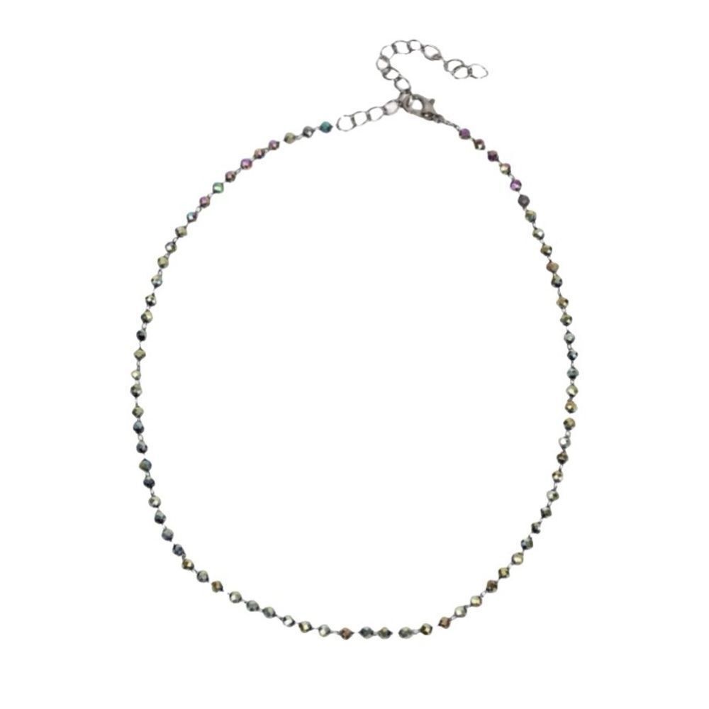 Rhinestone Oil Spill Adjustable Choker Costume Jewelry